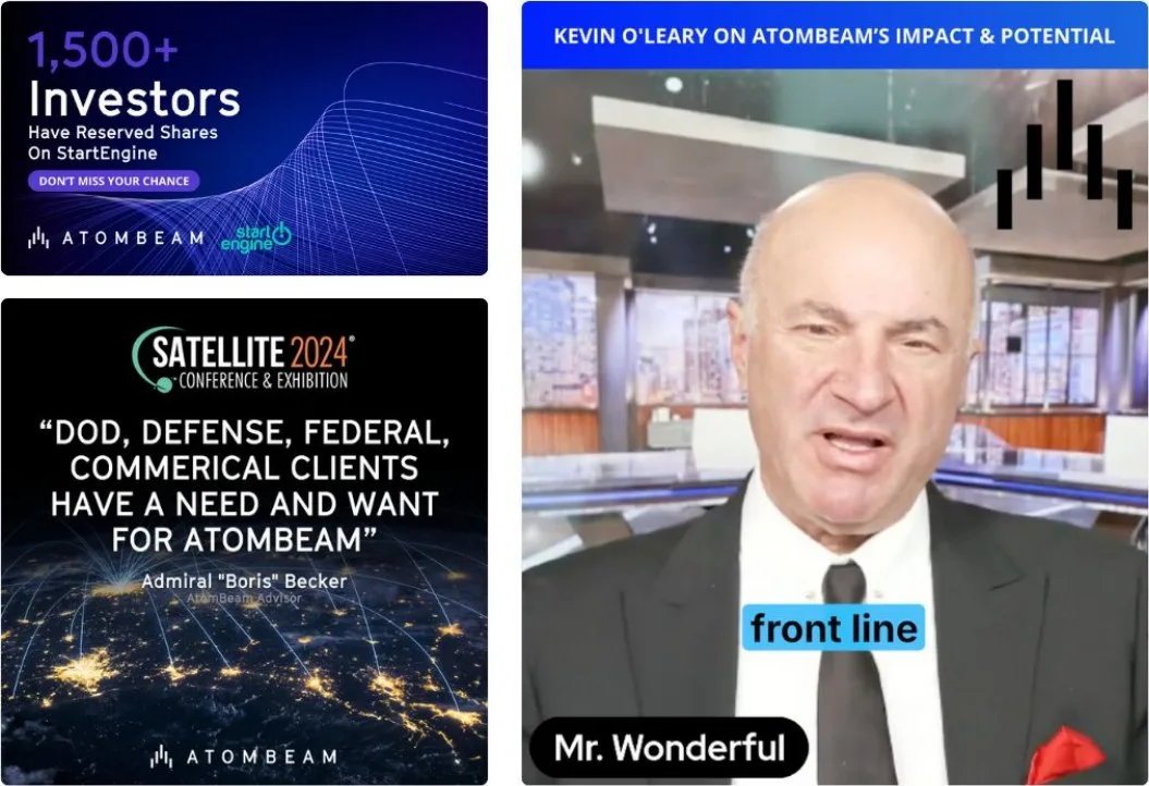 AtomBeam investor ads featuring Kevin O’Leary and reservation milestones