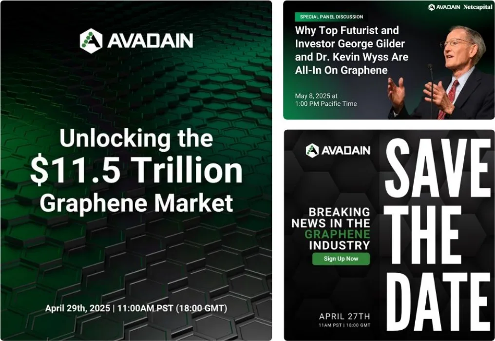 Avadain graphene market webinar ads